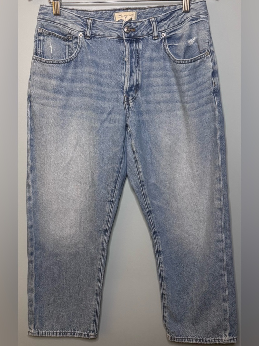 Madewell Curvy Petite Vintage Straight Crop Jeans Light Wash Denim 28P
